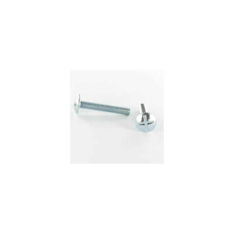 1 x Vis Poelier Fendue En Croix M4X20 Filetage total Inox A2