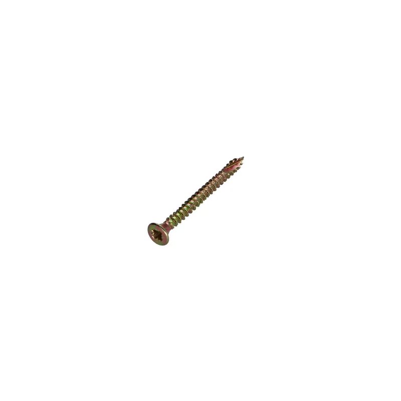 1 x Vis bois TEKOR Tête fraisée Pozi N°1 3X30 Filetage total Pointe antifendage type 17 Bichromaté microvis