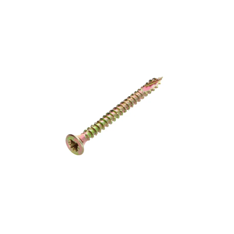1 x Vis bois TEKOR Tête fraisée Pozi N°2 5X35 Filetage total Pointe antifendage type 17 Bichromaté