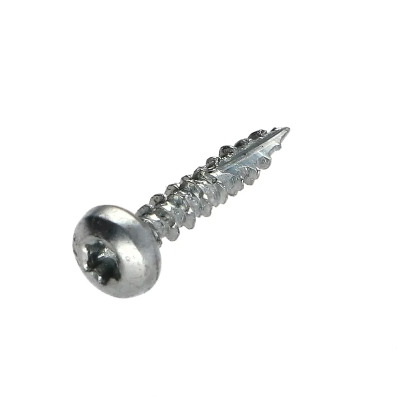 1 x Vis bois TEKOR Tête ronde TR TORX T10 3X16 Filetage total Pointe antifendage type 17 Acier zingué microvis