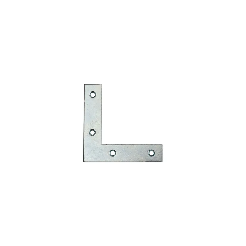 1 x Equerre Plate renfort Bout Carré 140X140X18 Acier zingué