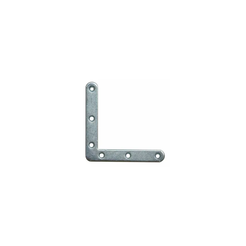 1 x Equerre Plate renfort Bout RONDS 40X40X12 Acier zingué