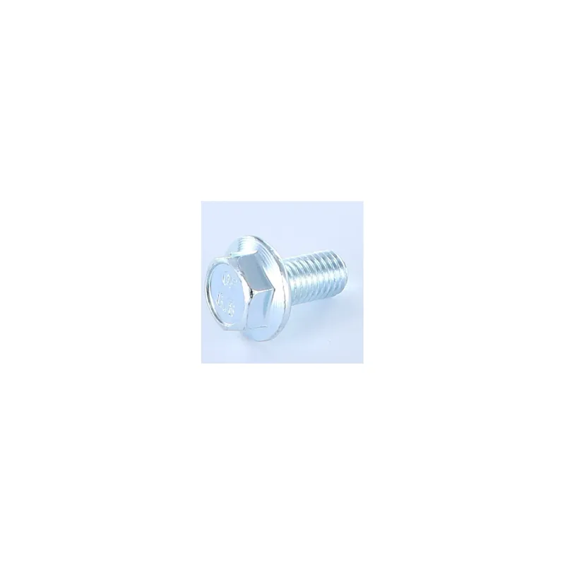 1 x Vis métaux Tête hexagonale TH M10X16 Embase collerette crantée Classe 8.8 Acier zingué