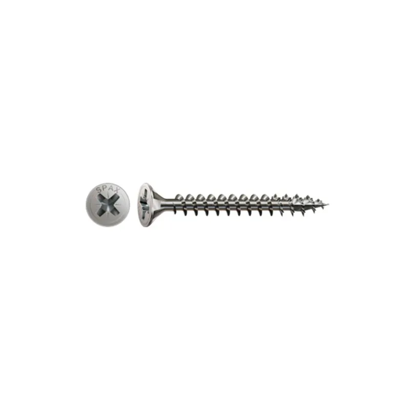 1 x Spax Vis bois Tête fraisée Pozi N°1 3.5X40 Filetage total 4CUT Inox A2