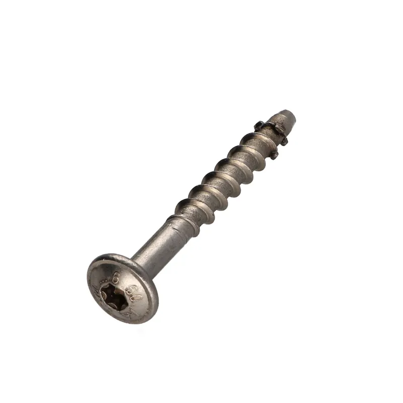 1 x Vis béton Tête Bombée TORX T30 Inox A4 7.5X100 Filetée sur 45