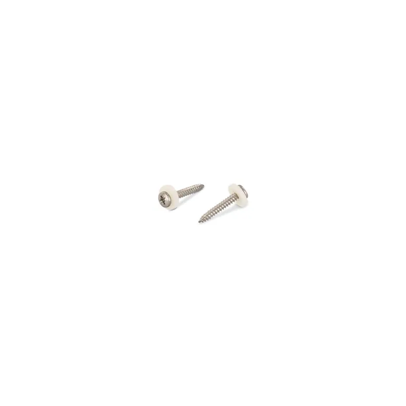 1 x Vis tôle Tête cylindrique TC Pozi N°2 + Rondelle Nylon 3.9X32 Inox A2 Naturel
