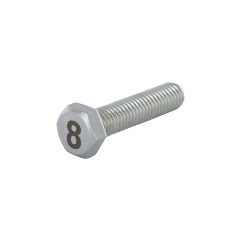 1 x Vis métaux Tête hexagonale TH 8X35 Inox A4 Gravure CHIFFRE 8