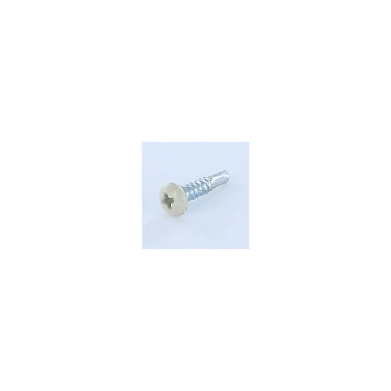 1 x Vis autoperceuse Tête cylindrique bombée TCB Phillips 2.9X13 Filet tôle Acier zingué RAL7032 gris silex
