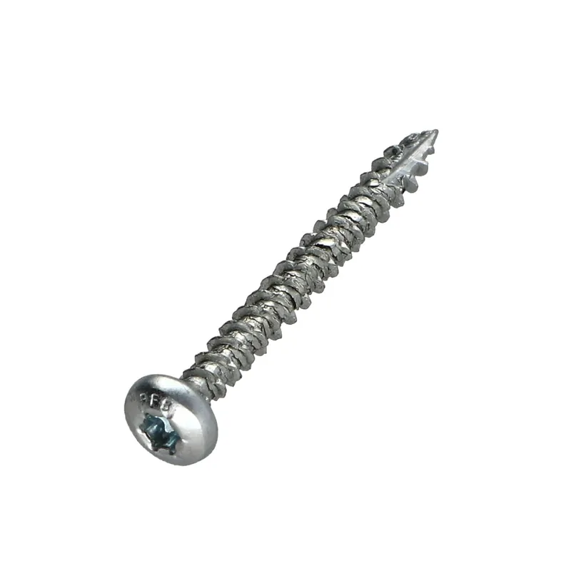 1 x Vis bois TEKOR Tête ronde TR TORX T20 4.5X50 Filetage total Pointe antifendage type 17 Acier zingué