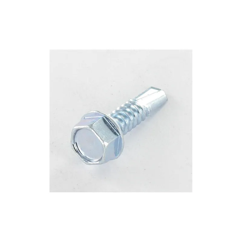 1 x Vis autoperceuse Tête hexagonale TH Embase collerette Lisse 3.5X16 Acier zingué