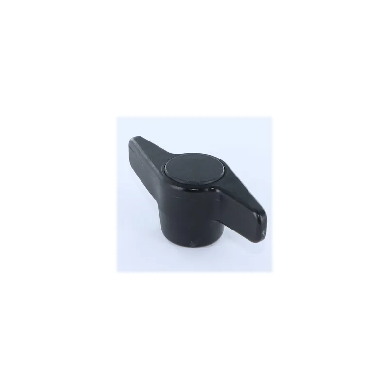 1 x Poignée de serrage femelle nylon noir Insert Inox M5