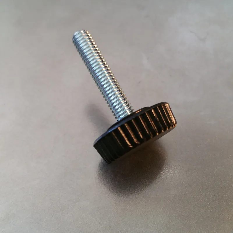 1 x Bout Serrage nylon noir M5X29 Diamètre de tête 20