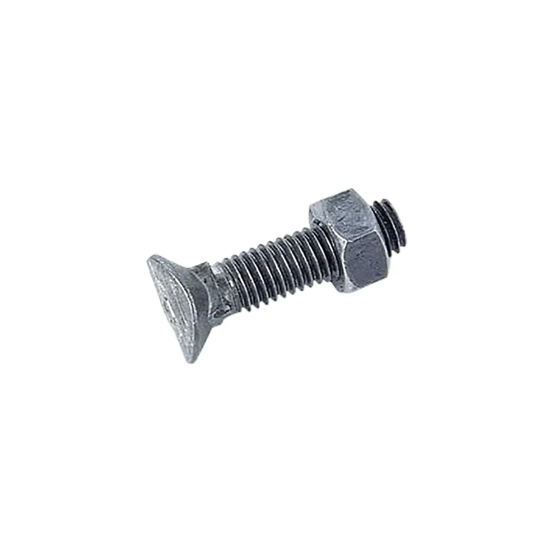 1 x Boulon (vendu avec Ecrou) TOCC tête ovale carré collet M12X60 Pas de 175 Classe 8.8 Acier zingué