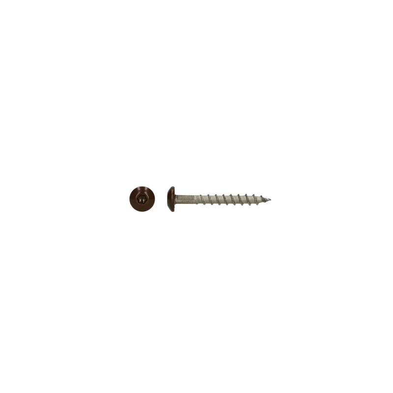 1 x Vis Penture 4.5X35 TORX T20 Inox A4 RAL8028 brun terra