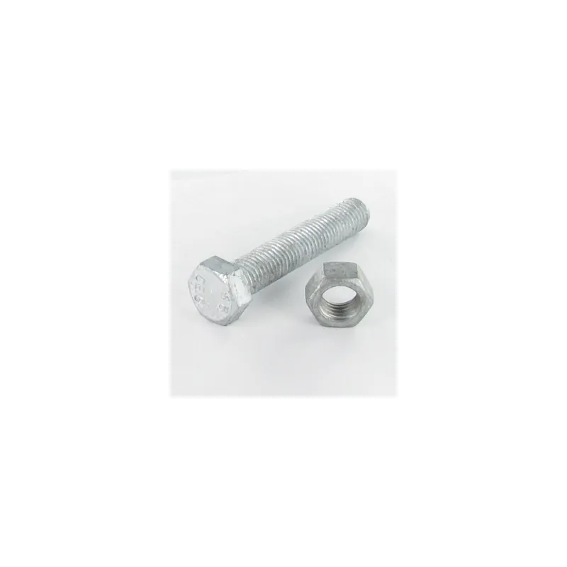 1 x Boulon (vendu avec Ecrou) Tête hexagonale TH M12X120 Filetée sur 120 Classe 6.8 Forte tenue à la corrosion Acier