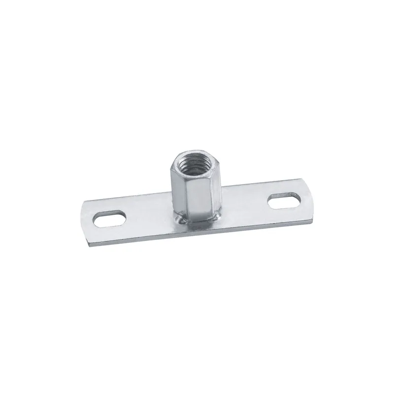 1 x Platine de fixation Avec Ecrou hexagonale M8/M10 Acier zingué