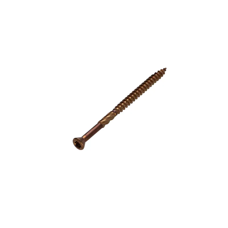 1 x Vis terrasse TEKOR Tête fraisée Cranté TORX T25 5X50 Pointe antifendage type 17 Inox A2 BRUNI