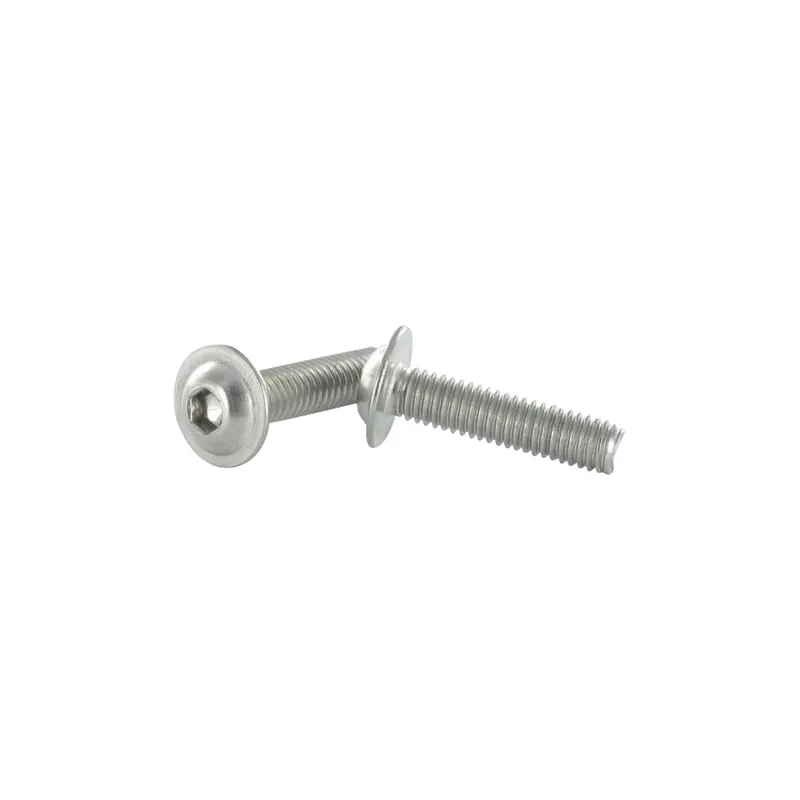 1 x Vis métaux BHC (Tête Bombée Hexagonal creux) Embase collerette M10X16 Clé de 6 HC6 Inox A2