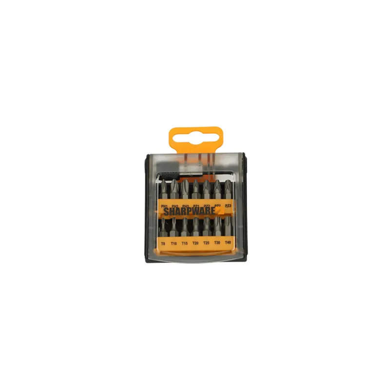 1 x Assortiment de 14 Embout Phillips Pozi TX + 1 Porte Embout