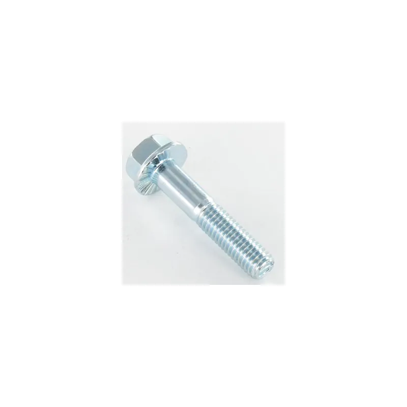 1 x Vis métaux Tête hexagonale TH M8X40 Filetée sur 25 Embase collerette crantée Classe 8.8 Acier zingué