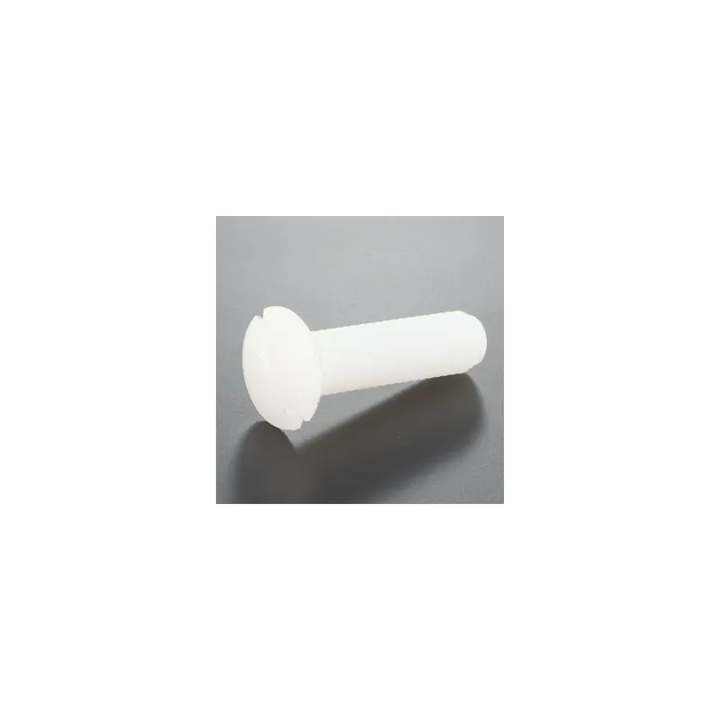 1 x Vis métaux Tête fraisée bombée TFB Fendue M5X25 nylon naturel