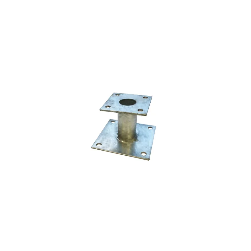 1 x Pied de poteau fixe 140X140 Forte tenue à la corrosion Acier galvanisé à chaud