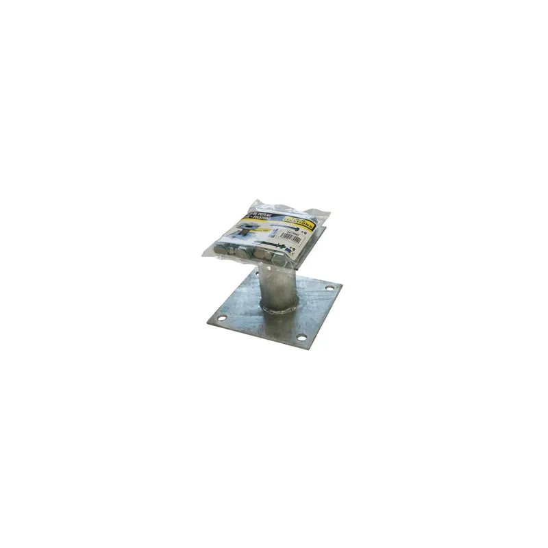 1 x Pied de poteau fixe Avec FIXATIONS 140X140 Forte tenue à la corrosion Acier galvanisé à chaud