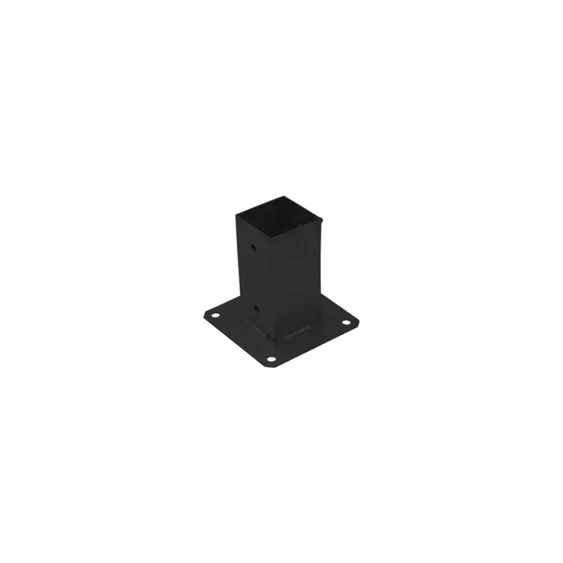 1 x Pied de poteau à boulonner 70X70 Noir
