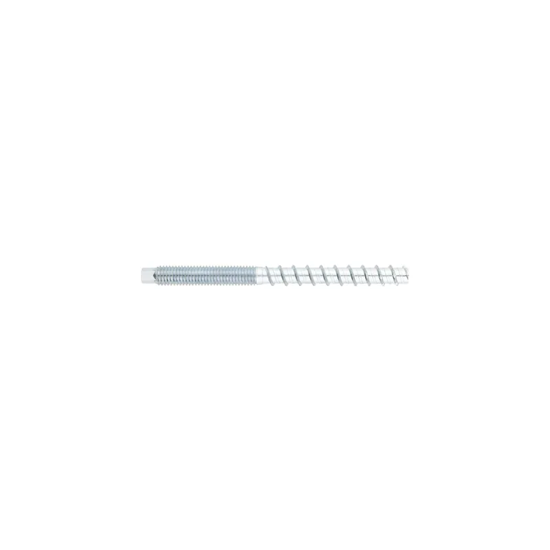 1 x Vis béton Double Filetage T7 8X130 M10 Acier zingué