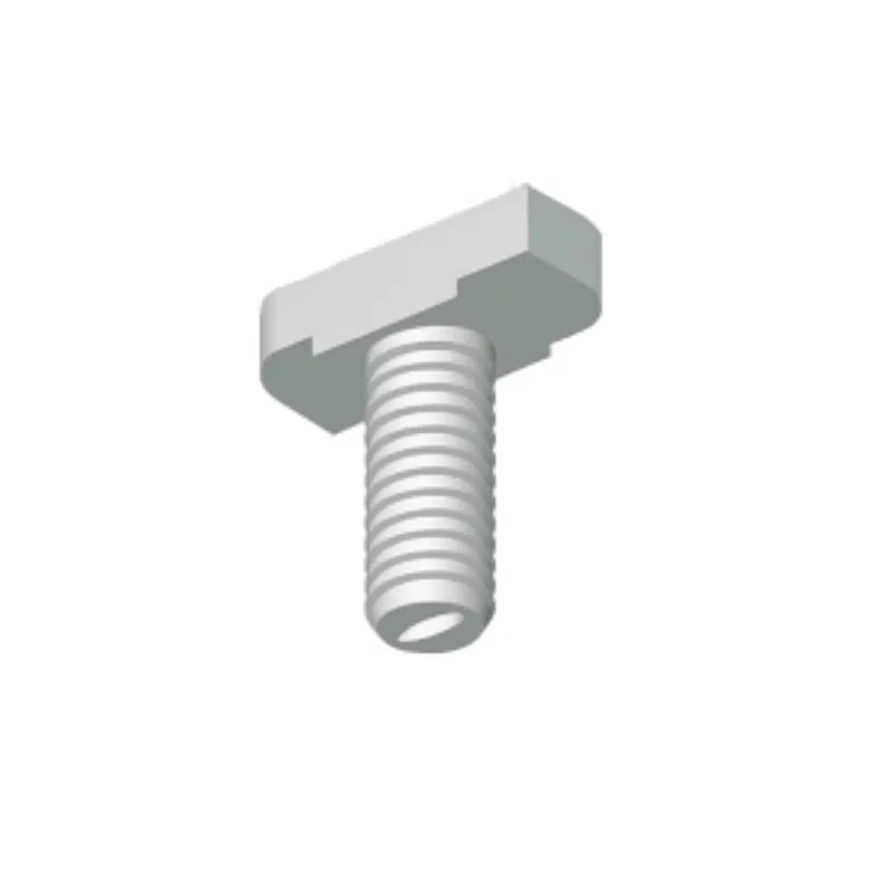 1 x Vis métaux Tête marteau M8X25 pour profilés 28/15 Classe 8.8 avec écrou Acier brut