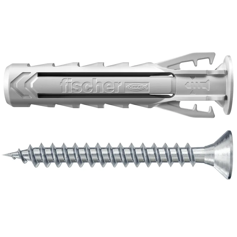 1 x Cheville à expansion Fischer avec vis SX PLUS 6X30 S Nylon