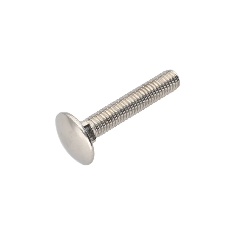 1 x Vis métaux TRCC JAPY tête ronde collet carré Inox A4 M8X35 Filetage total
