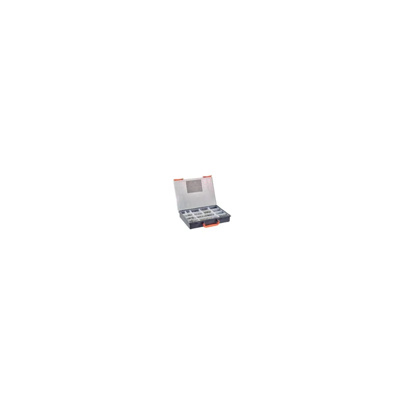 1 x Assortiment de 1664 VBA Vis bois agglo Tête fraisée Pozi + Embout Inox A4