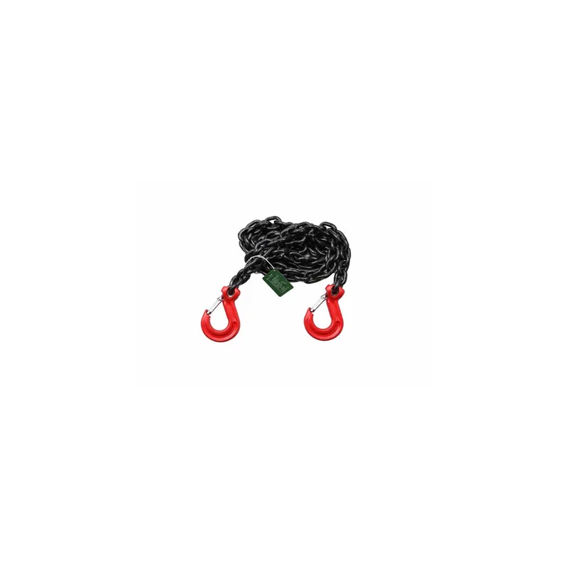 1 x Chaîne d‘arrimage 2 Crochet Grade 80 3.5 M Acier brut Noir