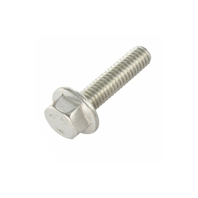 1 x Vis métaux Tête hexagonale TH Embase collerette crantée M12X100 Inox A4