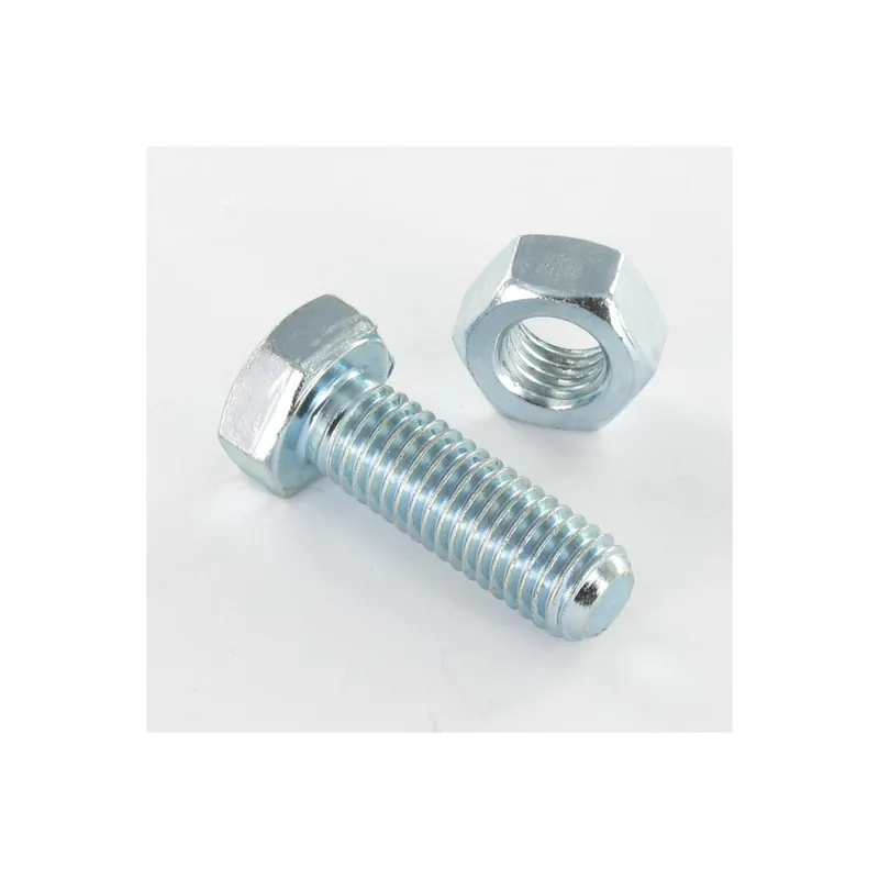 1 x Boulon (vendu avec Ecrou) Tête hexagonale TH M8X25 Classe 8.8 Acier zingué
