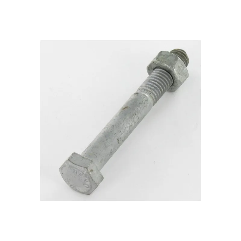 1 x Boulon (vendu avec Ecrou) Tête hexagonale TH M8X90 Classe 8.8 Forte tenue à la corrosion Acier galvanisé à chaud