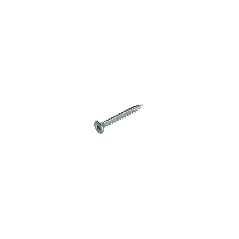 1 x Vis bois TEKOR Tête fraisée Cranté 3.5X35 Filetée sur 24 TORX T20 Acier zingué Pointe antifendage type 17