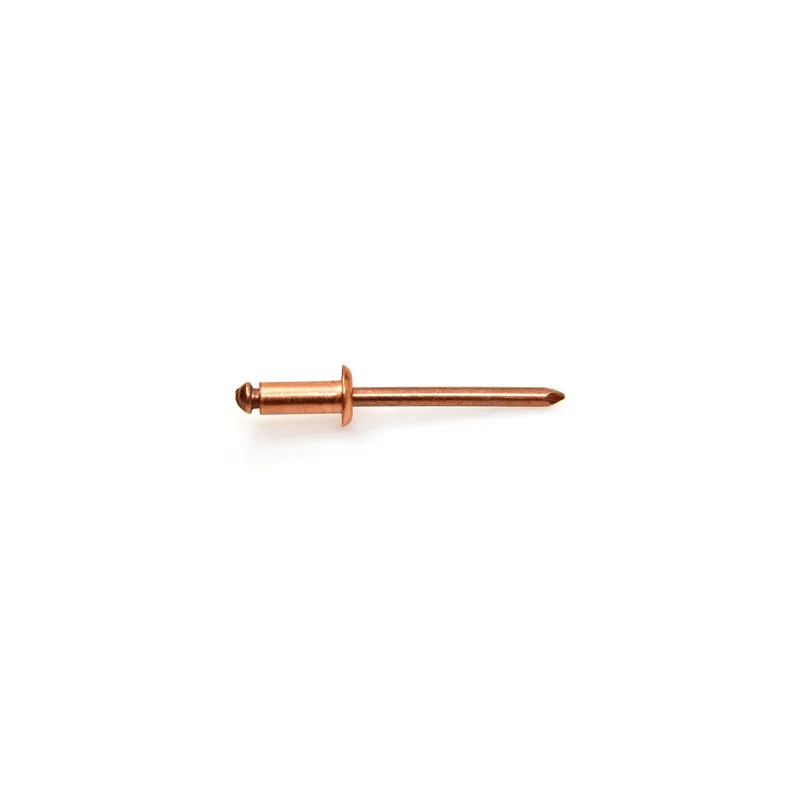 1 x Rivet Tête Ronde Standard cuivre tige acier 4.8X16 Epaisseur de serrage 9 à 11