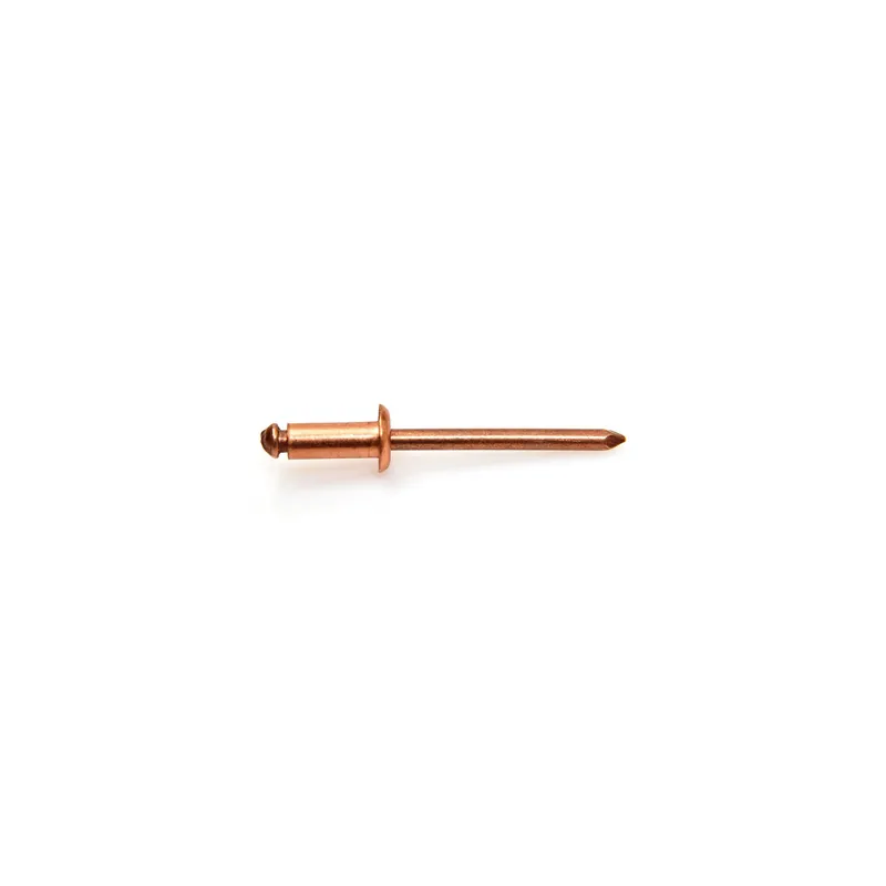 1 x Rivet TRS cuivre tige bronze 3.8X10