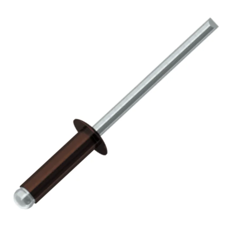 1 x Rivet aveugle Aluminium Tige acier 3X10 Epaisseur de serrage 5 à 7 Tête Ronde Standard RAL8017 brun chocolat