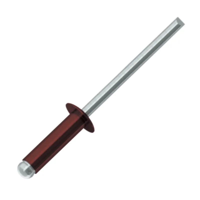 1 x Rivet aveugle Aluminium Tige acier 3.2X12 Epaisseur de serrage 7 à 9 Tête Ronde Standard RAL3009 rouge oxyde