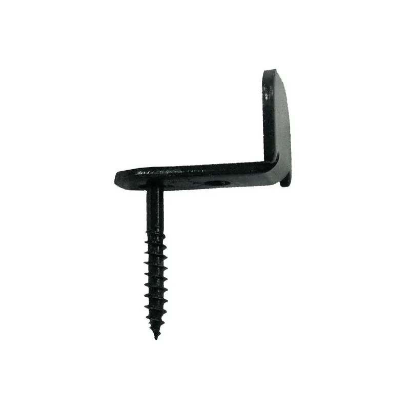 1 x Battement coudé avec vis pour espagnolette de volet 25MM Noir