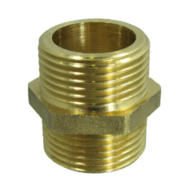 1 x Mamelon joint plat figure 280 Mâle / Mâle renforcé 3/4" Laiton chrome