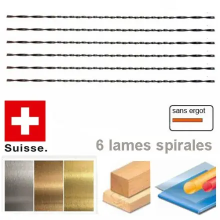 lame spirale de scie à chantourner 130 mm sans ergot