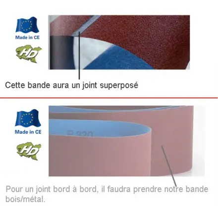 12 bandes abrasives ponceuse 100x1000 grain 24 à 180