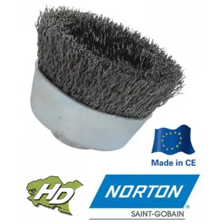 brosse boisseau acier pour meuleuse à fil ondulé 0,30