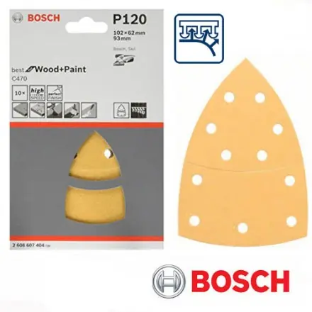 50 feuills stéarates 102x62 et 93mm 11 trous Bosch