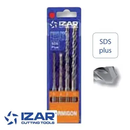 coffret de 4 forets beton SDS+ Izar 2 pointes carbure