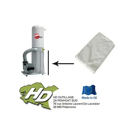 sac coton à copeaux bois D.500mm longueur 1000 mm